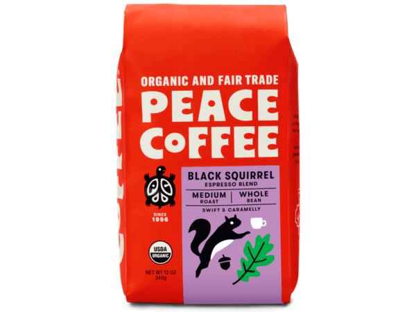 bag of organic espresso beans