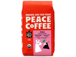 bag of organic peruvian coffee
